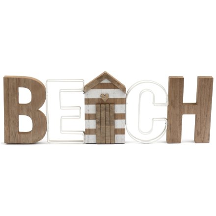 BEACH Wooden Sign, 45cm