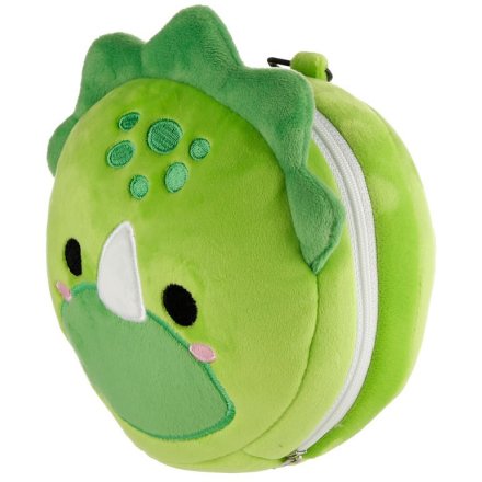 A soft and snuggly dinosaur design travel cushion with integrated eye mask. The perfect travel companion for on the go.