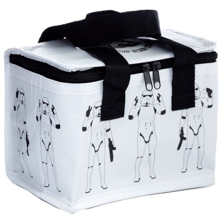 Enjoy your lunch on the go in this black and white Original Stormtrooper cool bag with carry handles. 