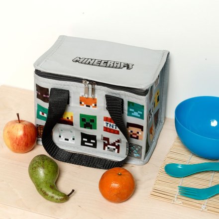 Keep your lunch and snacks fresh whilst on the go with this reusable Minecraft Faces cool bag