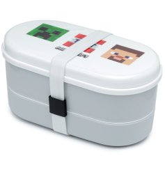 A compact bento box with 2 large storage compartments and a spook and fork set. Complete with a handy strap. 