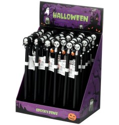 A novelty glow in the dark halloween pen in Ghouls and Skeleton designs. 
