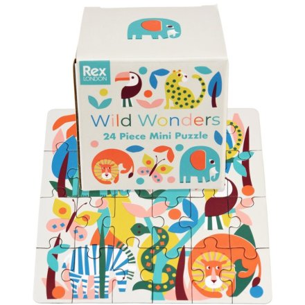 A 24 piece mini puzzle from the Wild Wonders range. Featuring an assortment of colourful animals.