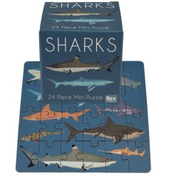 Create your own underwater world with this colourful Shark design mini puzzle containing 24 pieces.