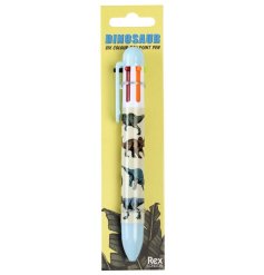 Write, draw and get creative with this 6-in-1 retractable ballpoint pen with a print of dinosaurs from the popular Prehi