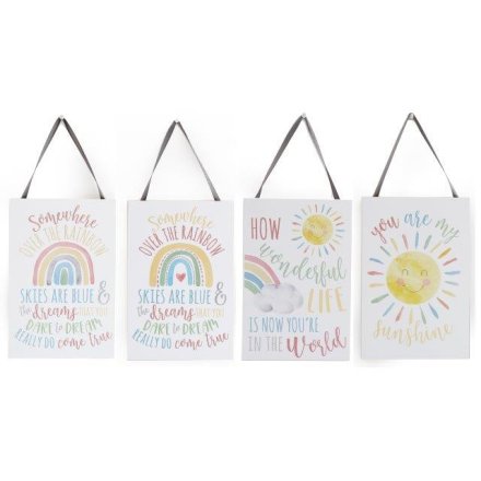 Rainbow Plaque, 3 Assorted Designs