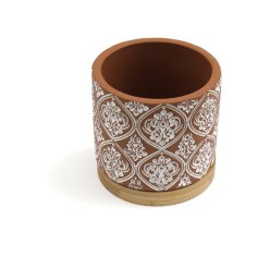 A repeat patterned planter in medium size.