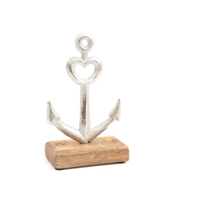Anchor on Wooden Base