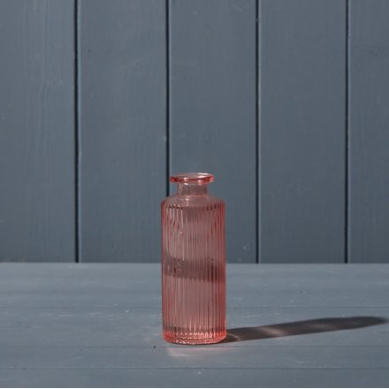 Glass Bottle, Rose 13cm
