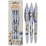 A beautiful set of 3 matching pens featuring pretty floral illustration design. 