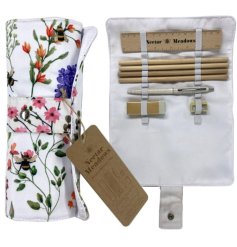 An 8 piece stationery set housed in a pretty floral canvas wrap. 