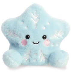 An adorable and super soft snowflake shaped palm pal. Complete with embroidered detailing.