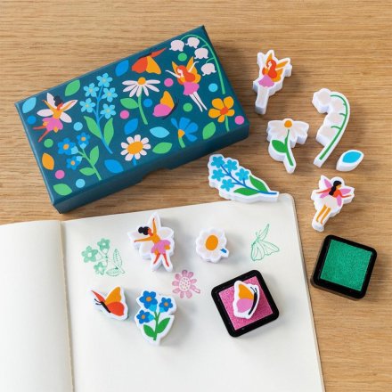A delightful mini stamp set with a fairy and floral theme.