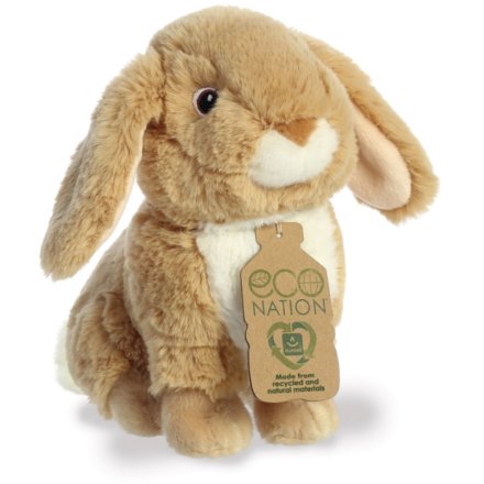 A beautiful bunny rabbit soft toy in a natural tan colour. Eco friendly and huggable with plush fabric. 