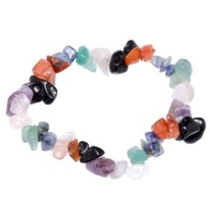 A pretty gemstone healing bracelet featuring a variety of colourful gemstones.