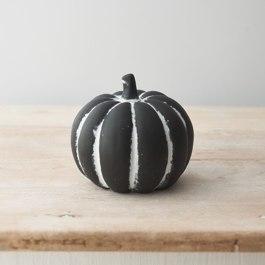 Stay on trend this season with this stunning cement pumpkin. Beautifully detailed with a rustic, hand painted finish. 