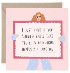 A colourful and cheerful card with a motivational slogan perfect for friends and family!