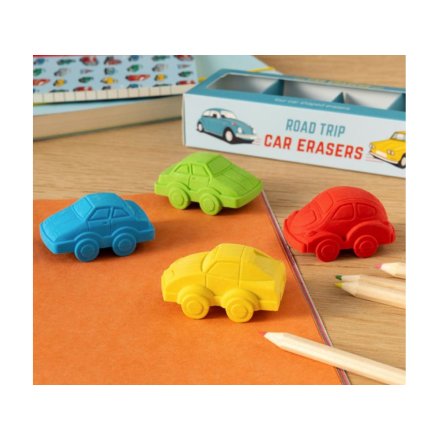 Road Trip Car Erasers, 4 Set