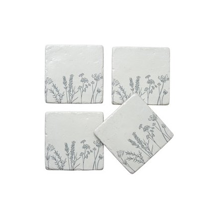 Floral Meadow Coasters, Set of 4