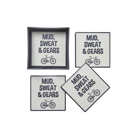Mud, Sweat & Gears Coasters, Set of 4