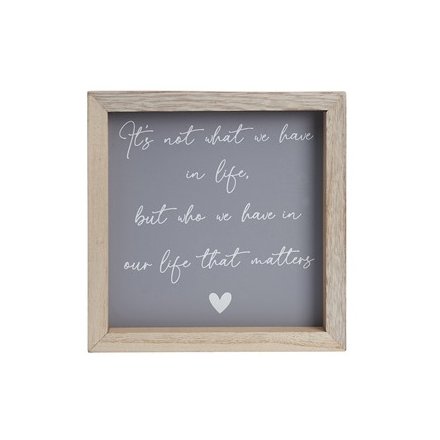Framed Quote Sign 20cm 