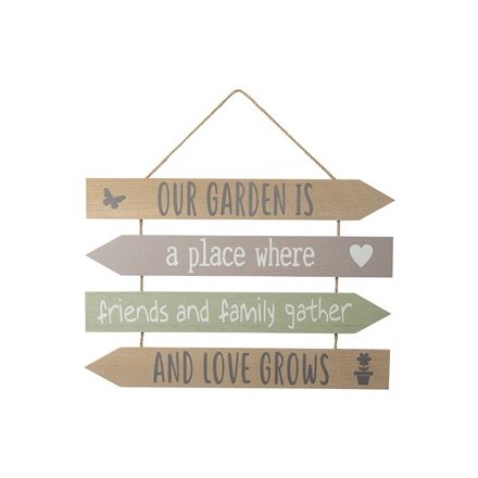 Our Garden Slatted Sign