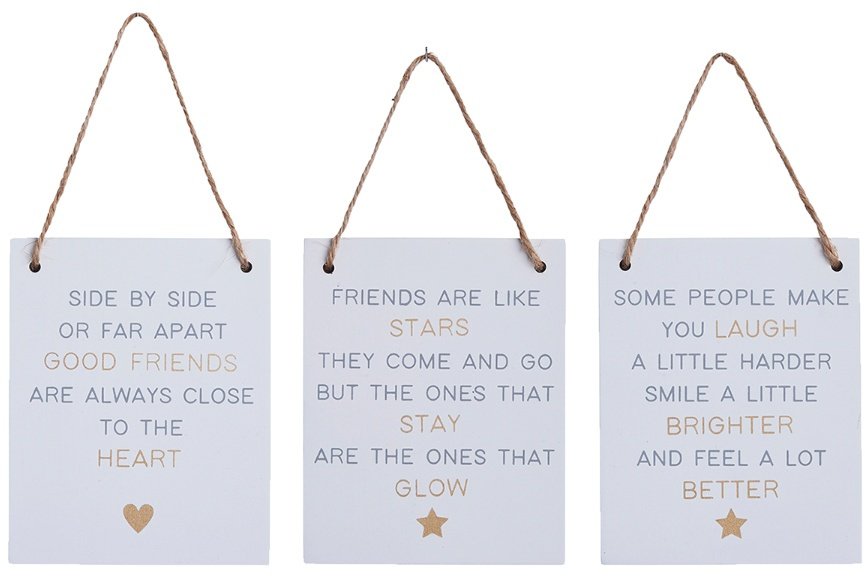 Small Friendship Sign, 3 Asrtd | 61130 | Signs & Plaques / Wooden Signs ...