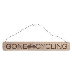"Gone Cycling" Wooden Wall Sign
