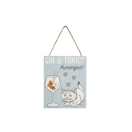 Cat with Gin Sign