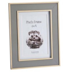 A grey frame from the simplistic wooden frame range, Malmo.