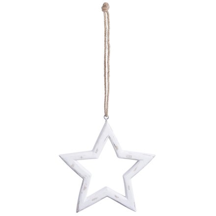 Antique White Hanging Star Decoration