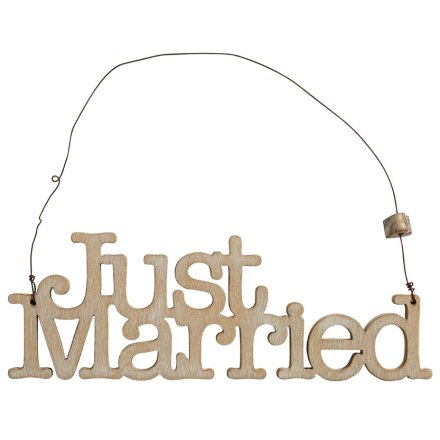 'Just Married' Laser-cut Sign