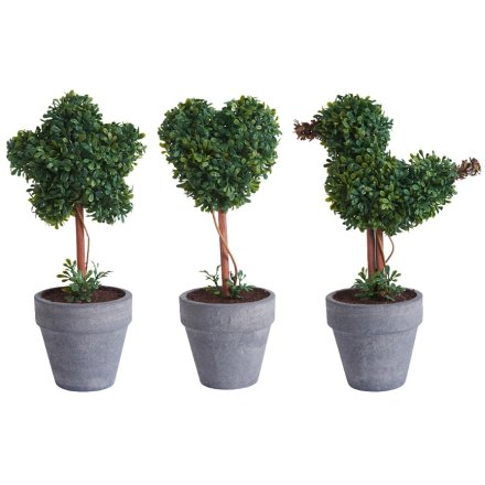 Potted Topiary Tree, 21cm
