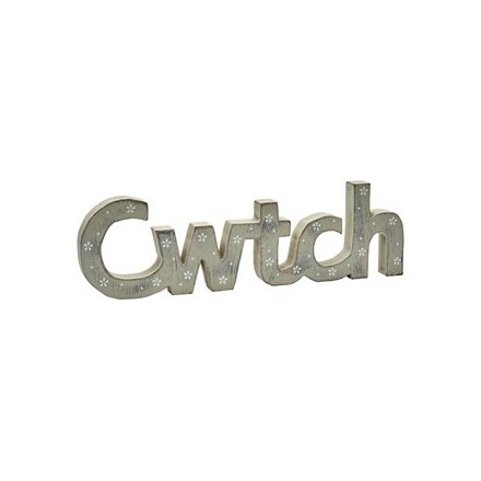 Ditsy Daisy "Cwtch" Sign, 41cm