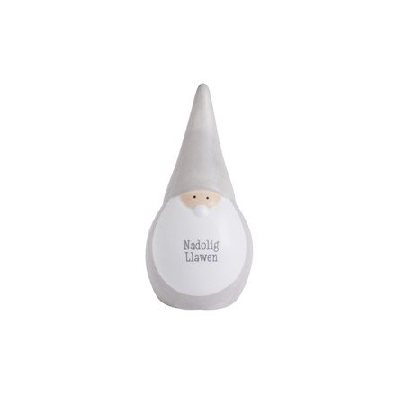 WELSH "NADOLIG LLAWEN" GREY SANTA