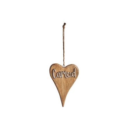 Wood & Metal Cariad Heart