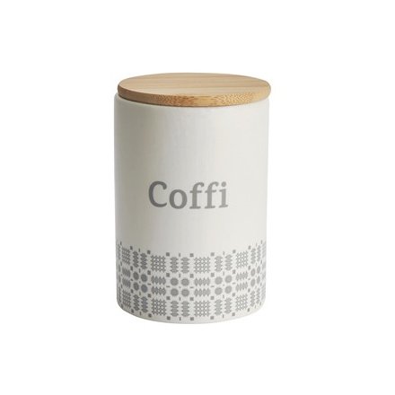 Welsh "Coffi" Storage Jar, White