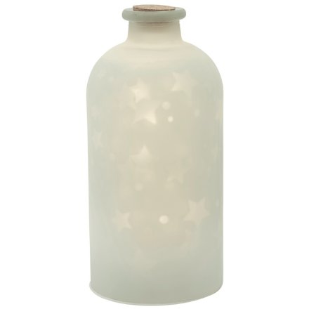 White Led Bottle - Stars