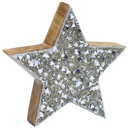 Silver Mosaic Star, 18cm