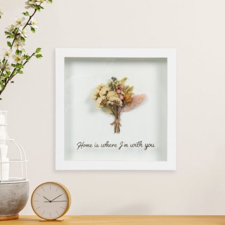 "Home is..." Dried Flower Plaque