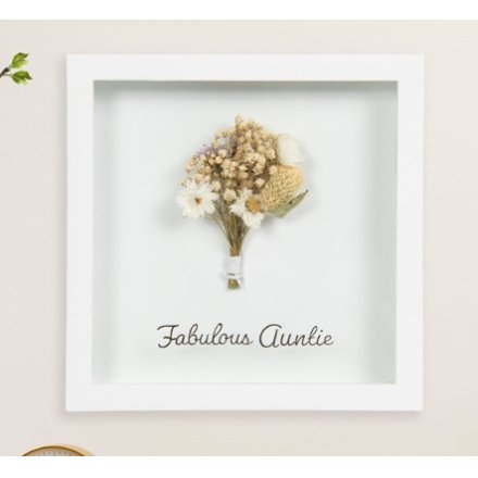 'Fabulous Auntie" Flower Plaque, 20cm