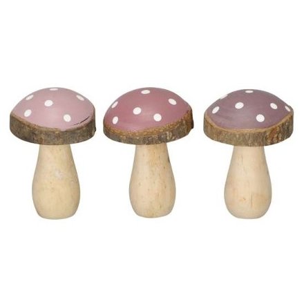 Pink Mushrooms, 3 Assorted