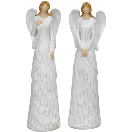 Angel Figurines, 2 Asrtd 22cm