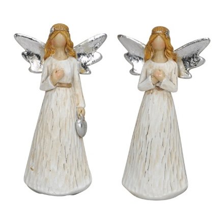 Silver Wing Angels, 2 Asrtd | 61588 | Christmas / Ornaments | Rosefields