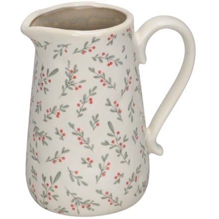 Berry Branches Pattern Jug, 23.5cm