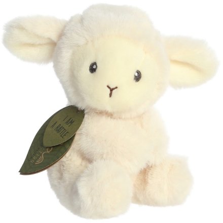 Ebba Eco Laurin Lamb Rattle, 15cm