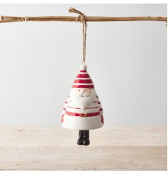This cute striped santa is a must have this festive season. Bring some joy to your tree.