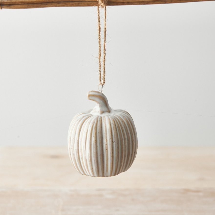 Natural Ceramic Pumpkin, 6.5cm