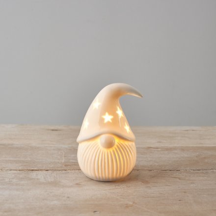 Create a warm ambience in the home with this stunning gonk ornament with led lights. 