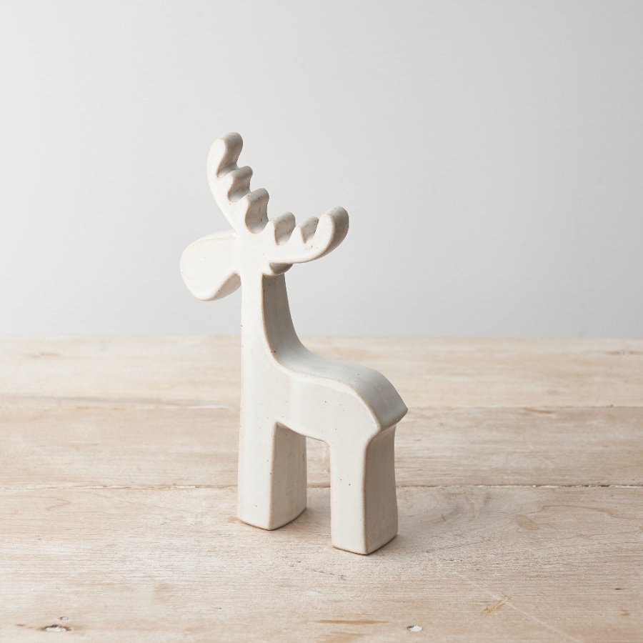 Ceramic Reindeer Decoration, 20cm